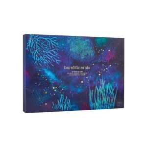 coffret beauté bleu mer calendrier de l'avent bareminerals 2023 contient 12 produits soins visage et maquillage