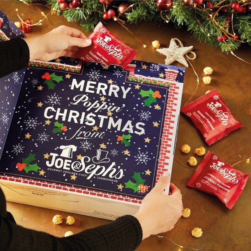 Calendrier de l'avent Popcorn 2024 Joe & Seph avec pop-corn