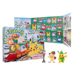 Calendrier de l'avent Pokemon 2024 happy holidays contenant 16 Figurines Exclusives et 8 Décors thématique