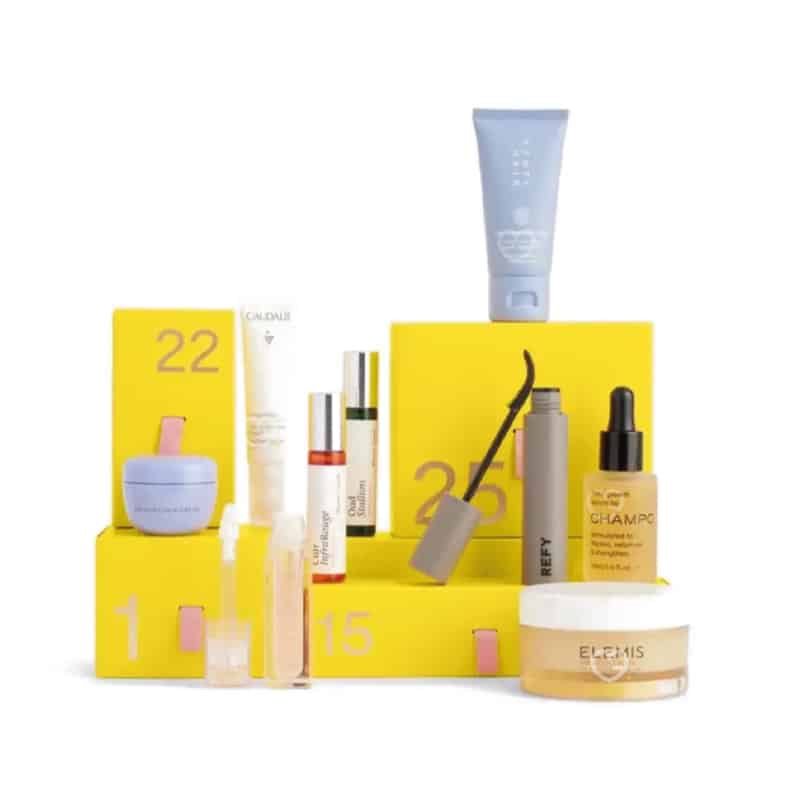Calendrier de l'Avent Selfridges 2024 contenant 25 produits de Beauté multimarques soins visage, corps, maquillage..