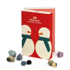 coffret pierres mineraux Calendrier de l'avent Lithotherapie 2023 nature et découvertes