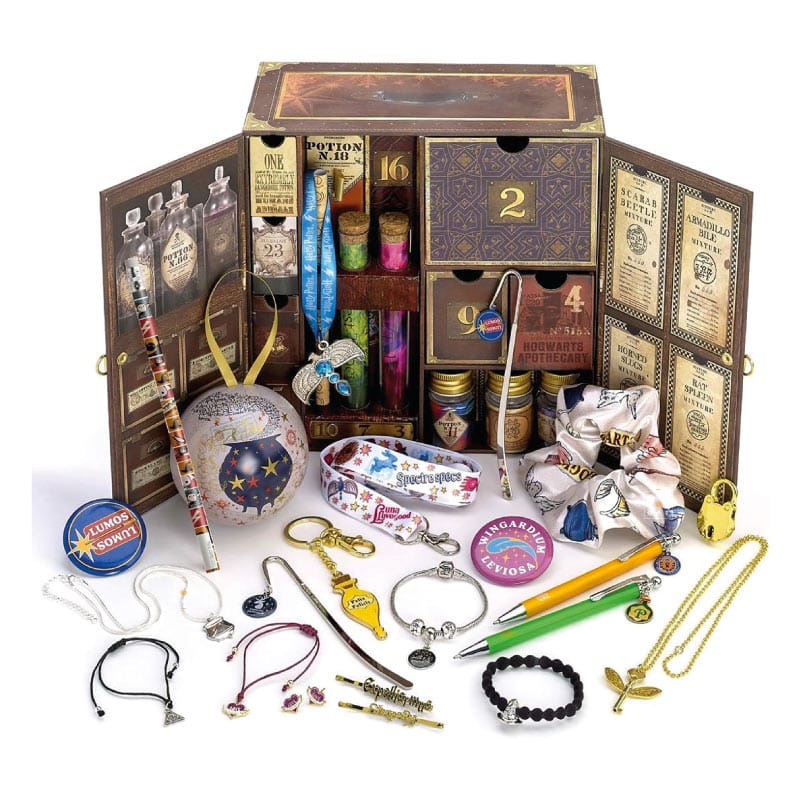 coffret magie calendrier de l'avent harry POtter The carat shop 2023 thème potion contenant bijoux et accessoires