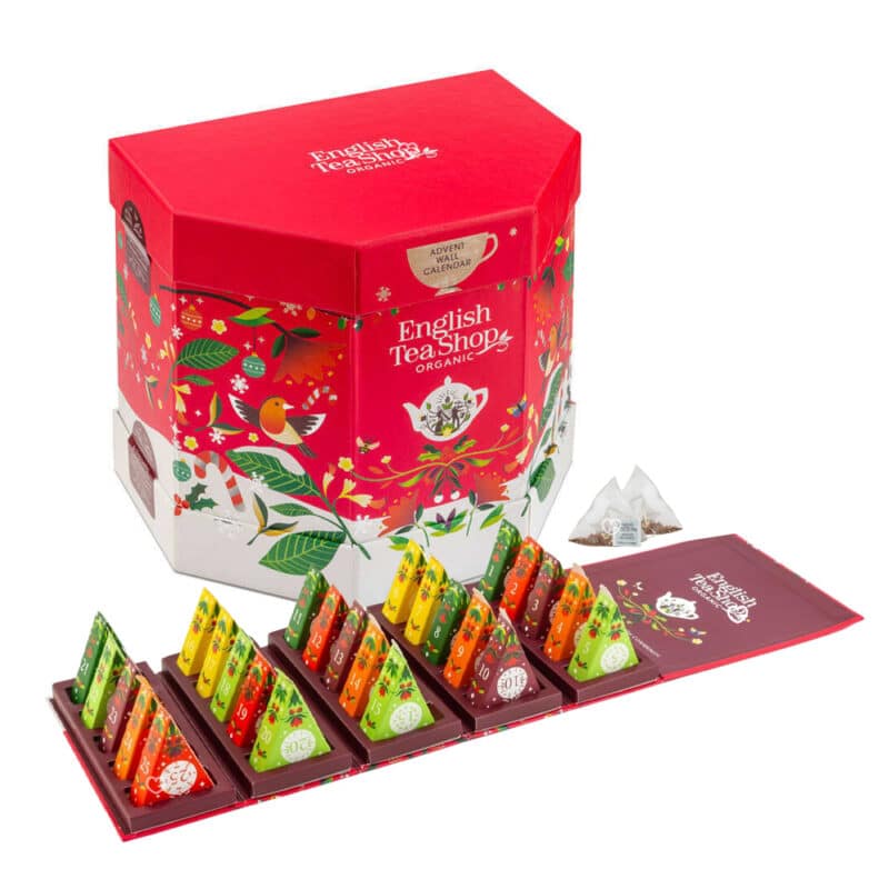 Calendrier de l'avent english tea shop contenant 25 thés bio à suspendre