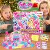 Calendrier de l'avent Galupy 2024 contenant des jouets et accessoires mour fille sur le thème des poney