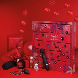 Coffret coquin classique rouge calendrier de l'avent passage du desir 2023 contenant objets et accessoires erotique adulte couple femme homme
