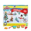 Calendrier de l'Avent Play Doh 2024 contenant des pots de pate à modeler et des accessoires