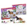 Calendrier de l'avent schleich Horse Club 2024 contenant 24 jouets enfant fille thème chevaux