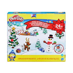 Calendrier de l'Avent Play Doh 2024 contenant des pots de pate à modeler et des accessoires