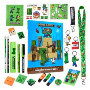 calendrier de l'avent minecraft 2024 avec 24 accessoires de papeterie pour enfant
