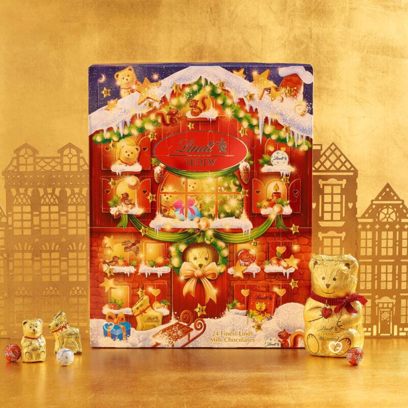 Calendrier de l'Avent Lindt 2024 avec 24 Chocolat au Lait et Blanc