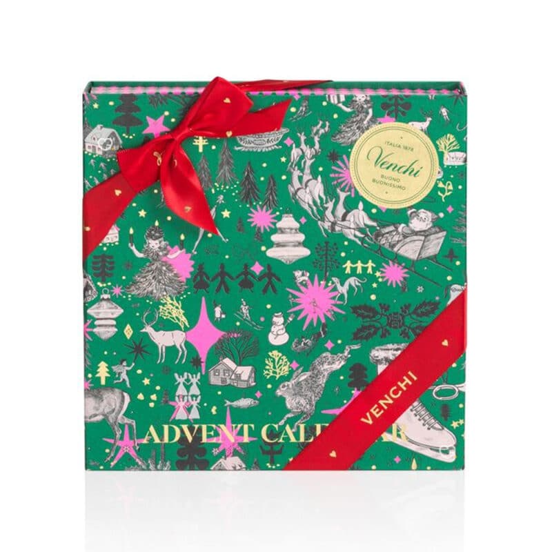 Calendrier de l'Avent Venchi 2024 contenant 24 chocolats et gourmandises chocolatées