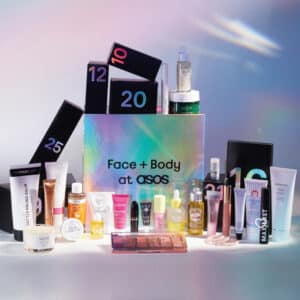 coffret beauté multimarque noir calendrier de l'avent asos 2024 visage et corps produits maquillage, soins visage et corps