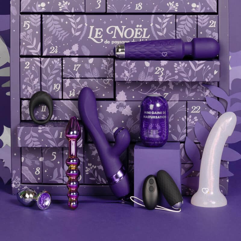 coffret coquin calendrier de l'avent passage du desir 2024 contenant 24 produits et accessoire erotique pour adulte, couple homme et femme