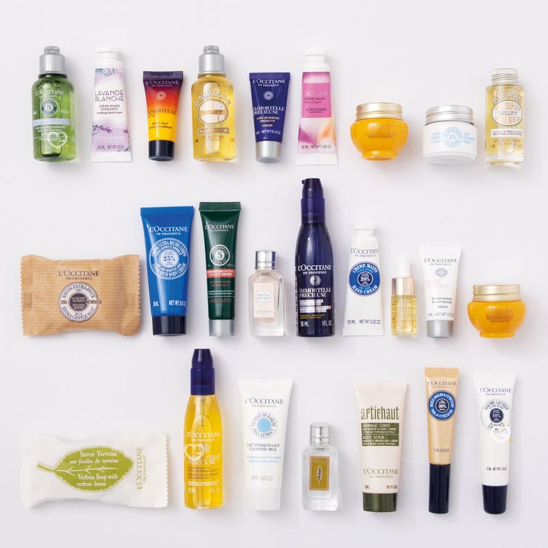 calendrier de l'Avent L'Occitane 2024 version reutilisable en tissu écologique eco concut rempli de 25 produits de beauté et de bien-être