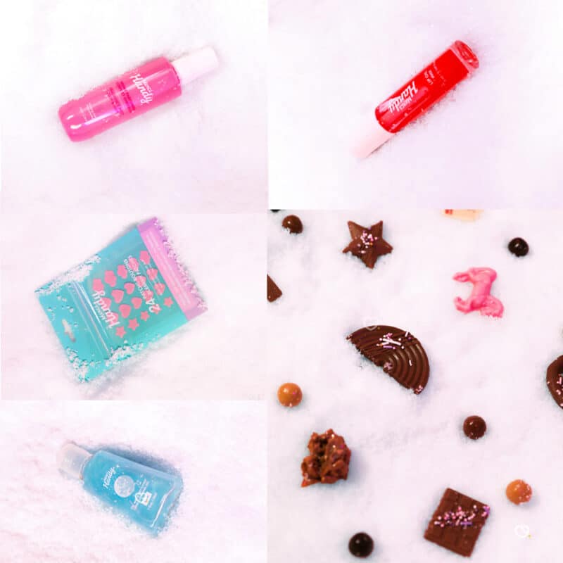 contenu du Calendrier de l'Avent merci handy 2024 beauté soins main visage et gourmandises chocolatées Tata paulette