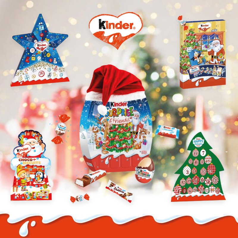 coffret chocolat enfants calendrier de l'avent kinder 2024 chocolat au lait surprises chocolatées