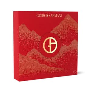 coffret beauté luxe rouge et or calendrier de l'avent armani 2024 contenant 24 surprises beauté : Parfums, maquillage ou encore soins pour la peau