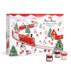 coffret gourmand Calendrier de l'avent Bonne Maman 2024 avec des confitures, gateaux et infusions