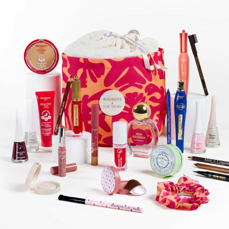 motif Ziggy pochon calendrier de l'avent bourjois 2024 contenant des produits de beauté et maquillage