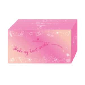 Calendrier de l'Avent Essence 2024 coffret Beauté ferme contenant cosmétiques visage et corps, maquillage et accessoires makeup