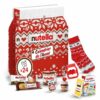 coffret gourmand forme pot de nutella décor pull de noel calendrier de l'avent nutella 2023 remplit de friandises chocolat