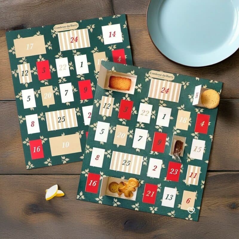 coffret gourmand chocolat calendrier de l'avent comtesse du barry 2024 douceurs sucrées calisson; bonbons