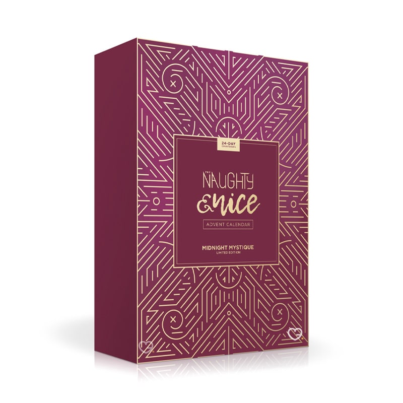 Calendrier de l'avent Naughty and Nice 2024 coffret rose pour adulte avec 24 accessoires érotiques