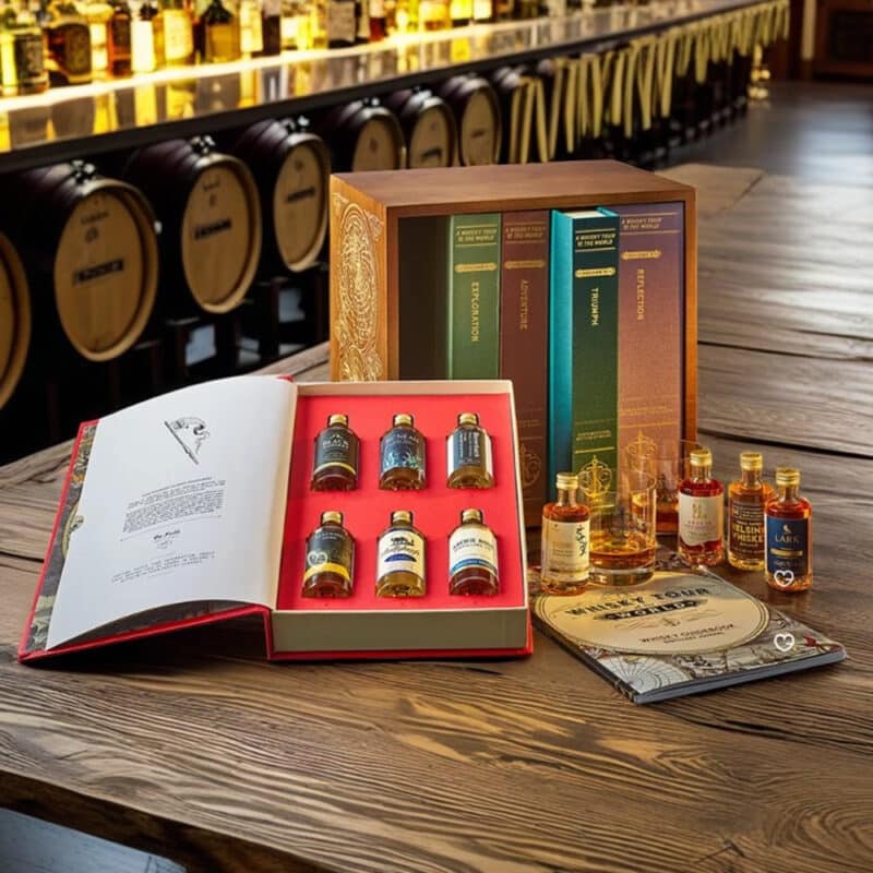 Coffret bois Calendrier de l'Avent whisky 2024 A Whisky Tour of the World