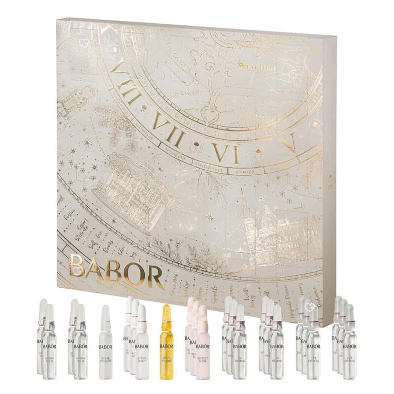 Calendrier de l'avent babor 2024 comprenant 24 ampoules beauté pour une routine soins visage de qualité
