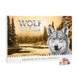Calendrier de l'avent pour chien 2024 Wolf of Wilderness contenant 24 friandises animaux chiens