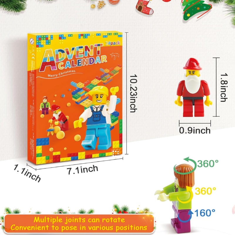 coffret jouet enfants calendrier de l'avent figurines lego 2023 avec 24 personnages et accessoires Lego