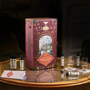 coffret whisky design calendrier de l'avent Faviar 2024 contenant 24 saveurs de whisky différentes