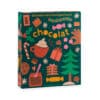 calendrier de l'avent chocolat gourmand 2024 décoré esprit noel contenant 24 surprises chocolatées truffe, guimauve, pate a tartiner