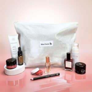 trousse beauté coton bio calendrier de l'avent moncornerb 2024 contient 24 produits bio et naturels soins, maquillage, cheveux