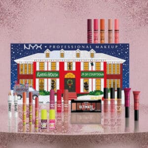 coffret beauté maquillage forme boite à chapeau calendrier de l'avent nyx 2024 contenant 24 produits make up mascara; gloss; crayon..