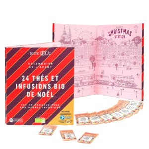 coffret thés et infusions calendrier de l'avent thés bio 2024 nature et découvertes