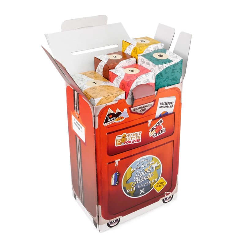 coffret gourmand calendrier de l'avent tour du monde des saveurs 2024 miel; terrine; gourmet, tartinable