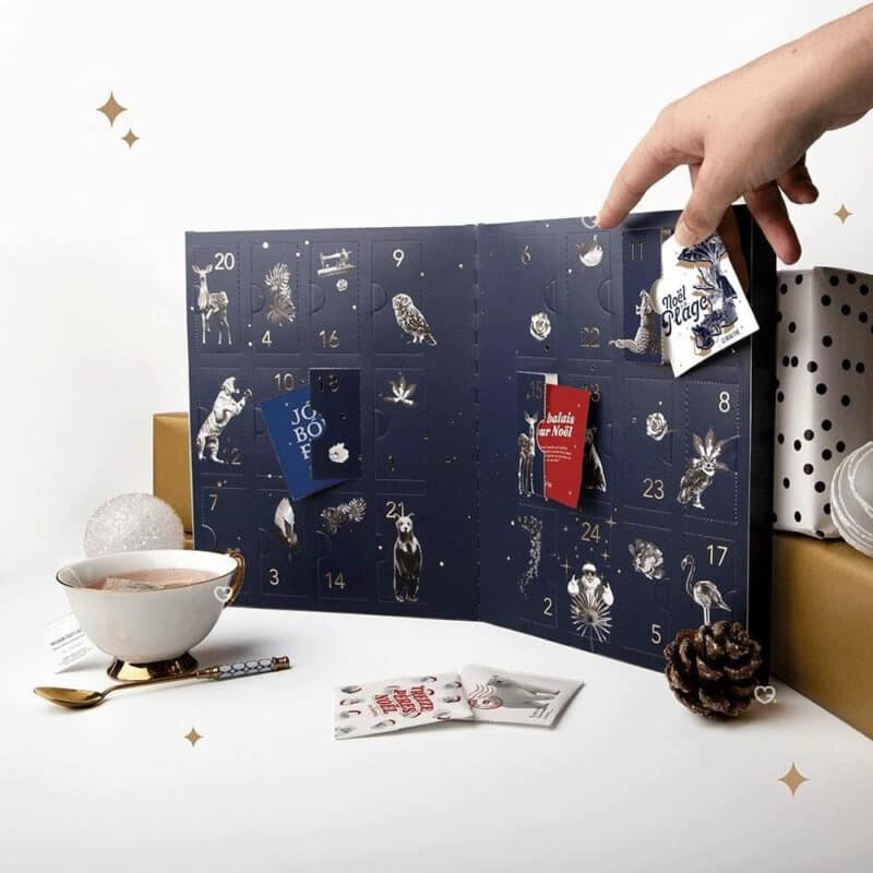 calendrier de l'avent thé le beau thé 2024 contenant 24 sachets et recettes de thés