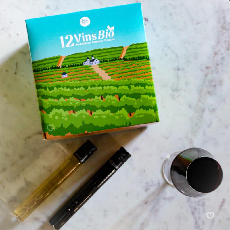 calendrier de l'avent vin bio 2024 find a bottle avec 12 vins francais, rouge et blanc