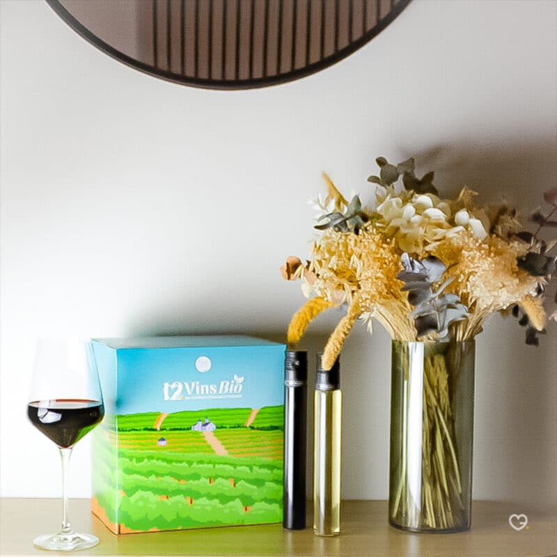 calendrier de l'avent vin bio 2024 find a bottle avec 12 vins francais, rouge et blanc