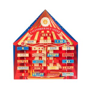 coffret forme chapiteau Calendrier de l'Avent Compagnie & co 2024 contenant 24 sachets de thés et infusions