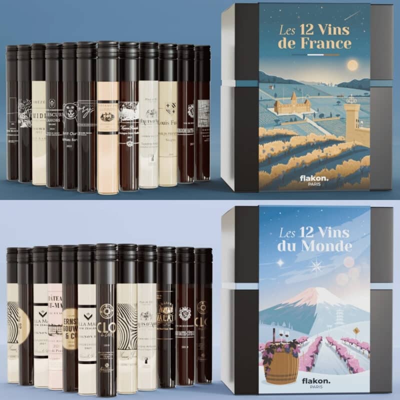contenu coffrets viticole calendrier de l'avent Flakon 2024 vins france et monde