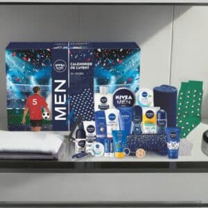Calendrier de l'avent Nivea Men 2024 beauté homme avec produits peau visage corps et accessoires barbe soins