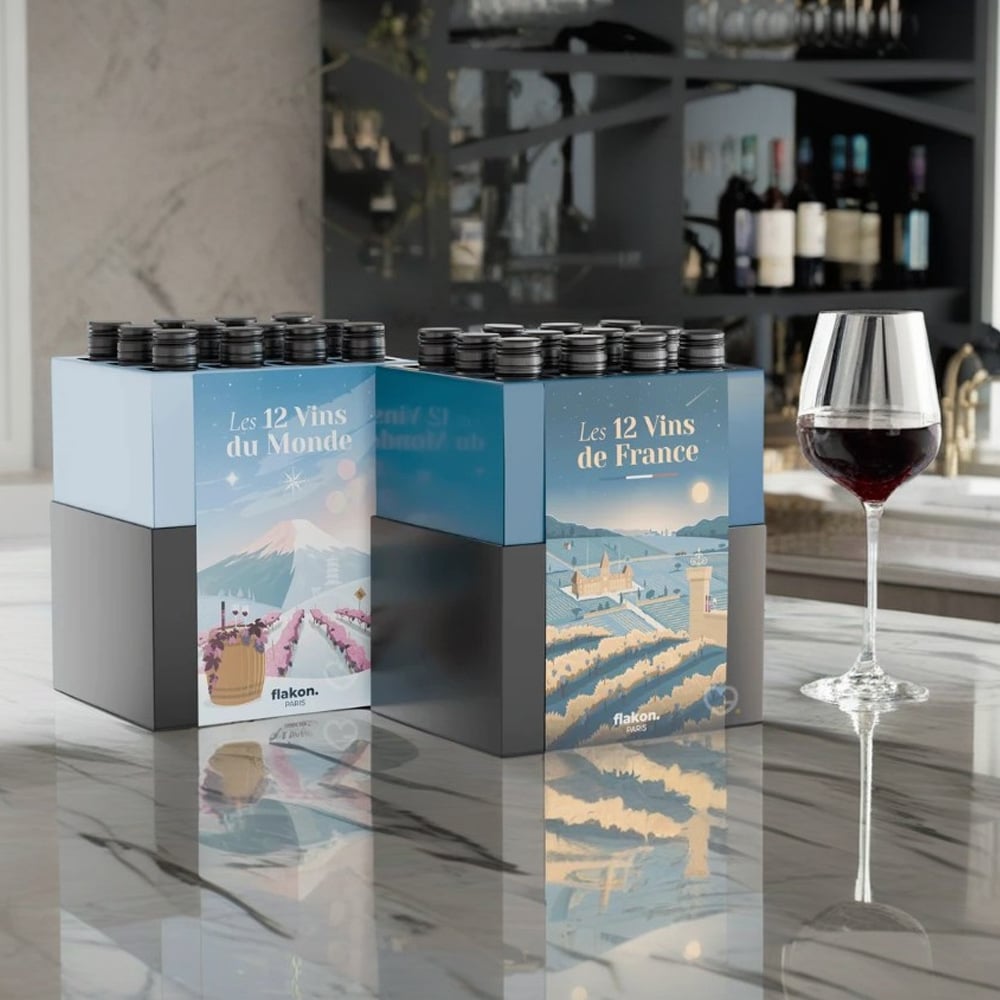 calendrier de l'avent vin 2024 coffret flakon vins france et monde