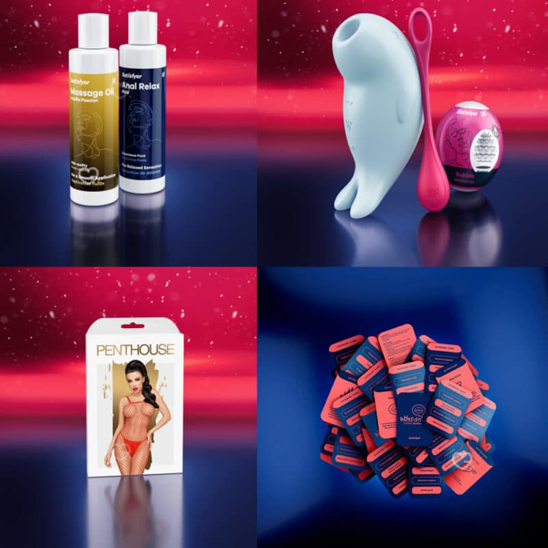 coffret erotique deluxe pour adulte calendrier de l'avent satisfyer 2024 contenant sextoys; bdsm; fouet; plug anal pour couple