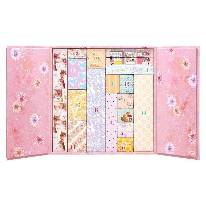 coffret beauté calendrier de l'avent paul and joe 2024 contenant 24 produits maquillage soins visage et accessoires avec des chats