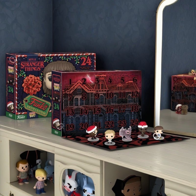 Calendrier de l'Avent funko stranger things 2024 avec 24 figurines de 5cm issus de la serie netflix