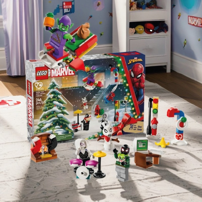 Calendrier de l'avent Lego Marvel 2024 sur le theme Spiderman (76293) avec 24 jours pour enfants figurines et accessoires