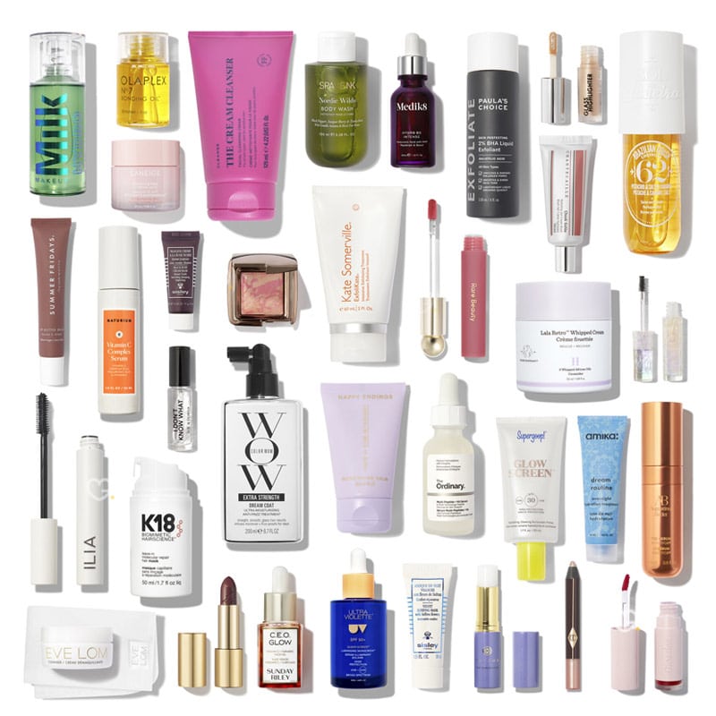 contenu complet Calendrier de l'Avent beauté space nk 2024 ouvert avec 1380 euros de produits multimarque - maquillage, soins