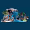 Décor du Calendrier de l'Avent Playmobil Pirates 71636 avec 24 fenetres cachant des surprises pour enfants fille et garcon